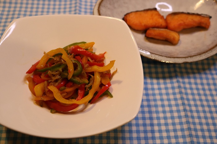 ピーマンシラス炒め