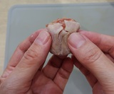 微調整。蒸すと丸くなるのでしっかり背を高くする