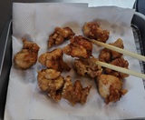 キッチンペーパーで油を切る