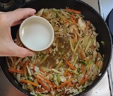 水溶き片栗粉を加える