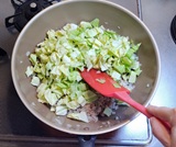 キャベツを投入