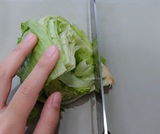 芯部分を切り落とす